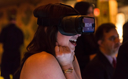 Lady Enjoying VR Experience
